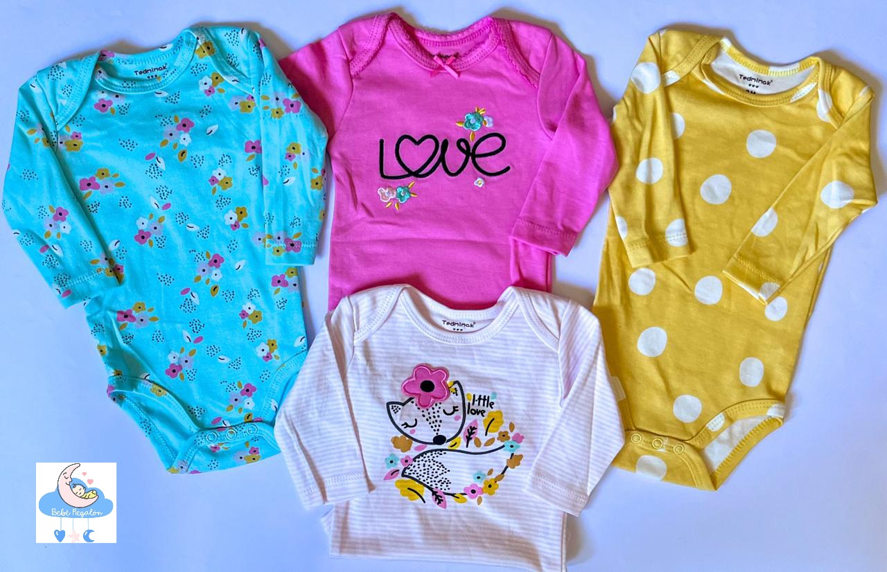 Set 4 bodys - LOVE colores